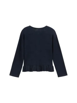 Ajour-Cardigan mit Herzmuster