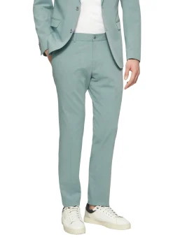 Anzughose aus meliertem Stretch-Twill