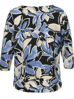 3/4-Arm-Sweatshirt mit floralem Print
