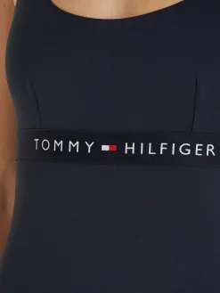 Badeanzug mit Logo-Streifen