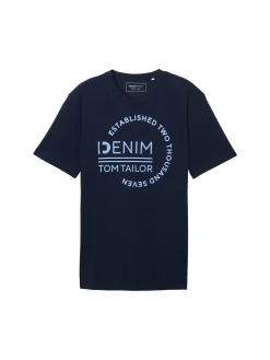 Basic T-Shirt mit Logo Print