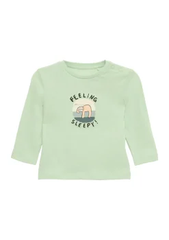 Baumwoll-Longsleeve mit 3D-Frontprint