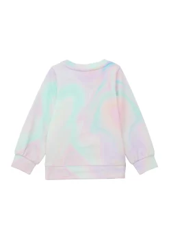 Baumwollmix-Sweatshirt mit Farbverlauf und Frontprint