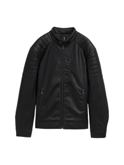 Bikerjacke aus Kunstleder