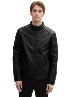 Bikerjacke aus Kunstleder