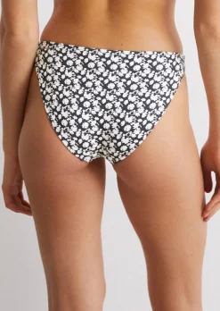 Bikini-Slip mit floralem Print