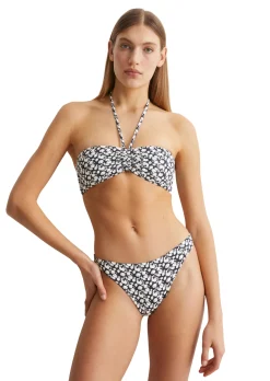 Bikini-Slip mit floralem Print