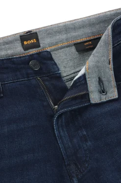 Blaue Tapered-Fit Jeans aus komfortablem Stretch-Denim
