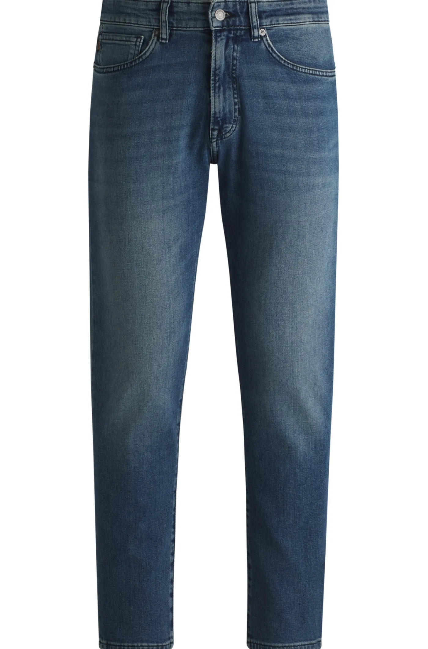Blaue Tapered-Fit Jeans aus komfortablem Stretch-Denim
