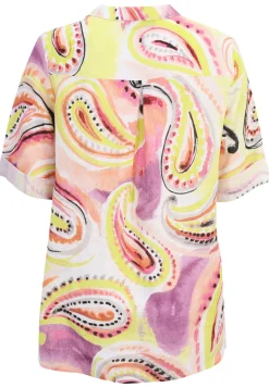 Bluse aus softem Leinen mit Paisley-Print