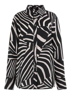 Bluse im Zebra-Look