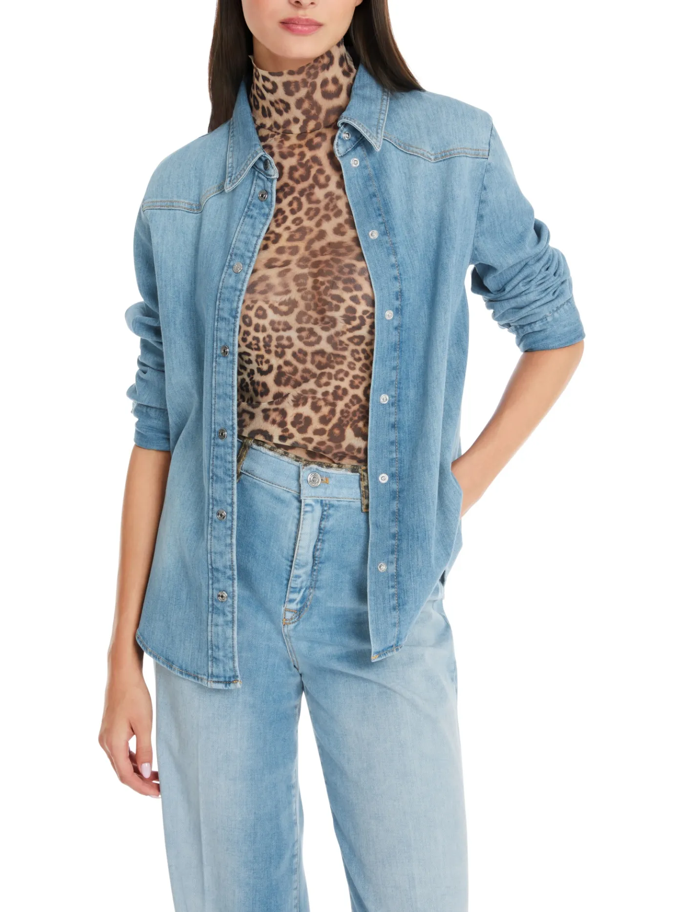 Bluse in Used Denim Rethink Together