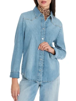 Bluse in Used Denim Rethink Together