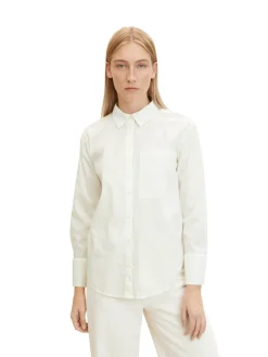Bluse mit aufgesetzter Brusttasche