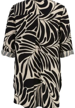 Bluse mit Blätter-Print