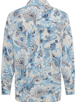 Bluse mit durchgehender Knopfleiste