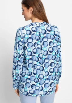 Bluse mit grafischem Allover-Print