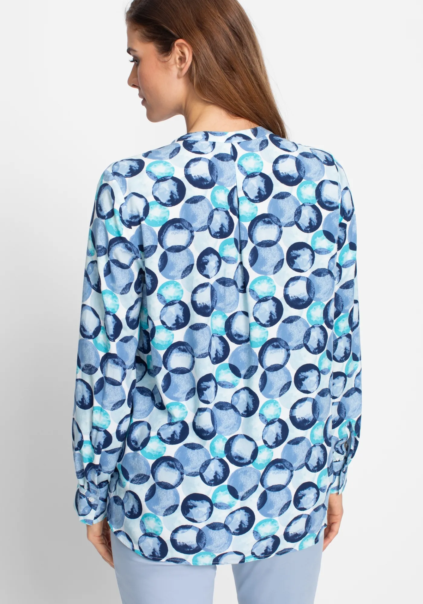 Bluse mit grafischem Allover-Print
