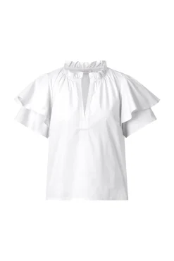 Bluse mit Rüschenkragen