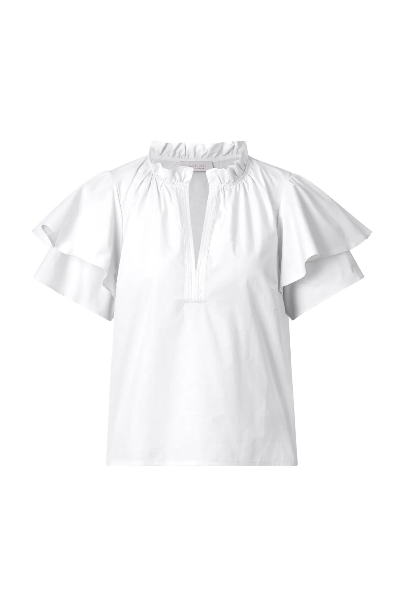 Bluse mit Rüschenkragen