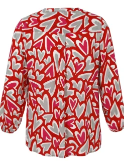 Bluse mit V-Ausschnitt