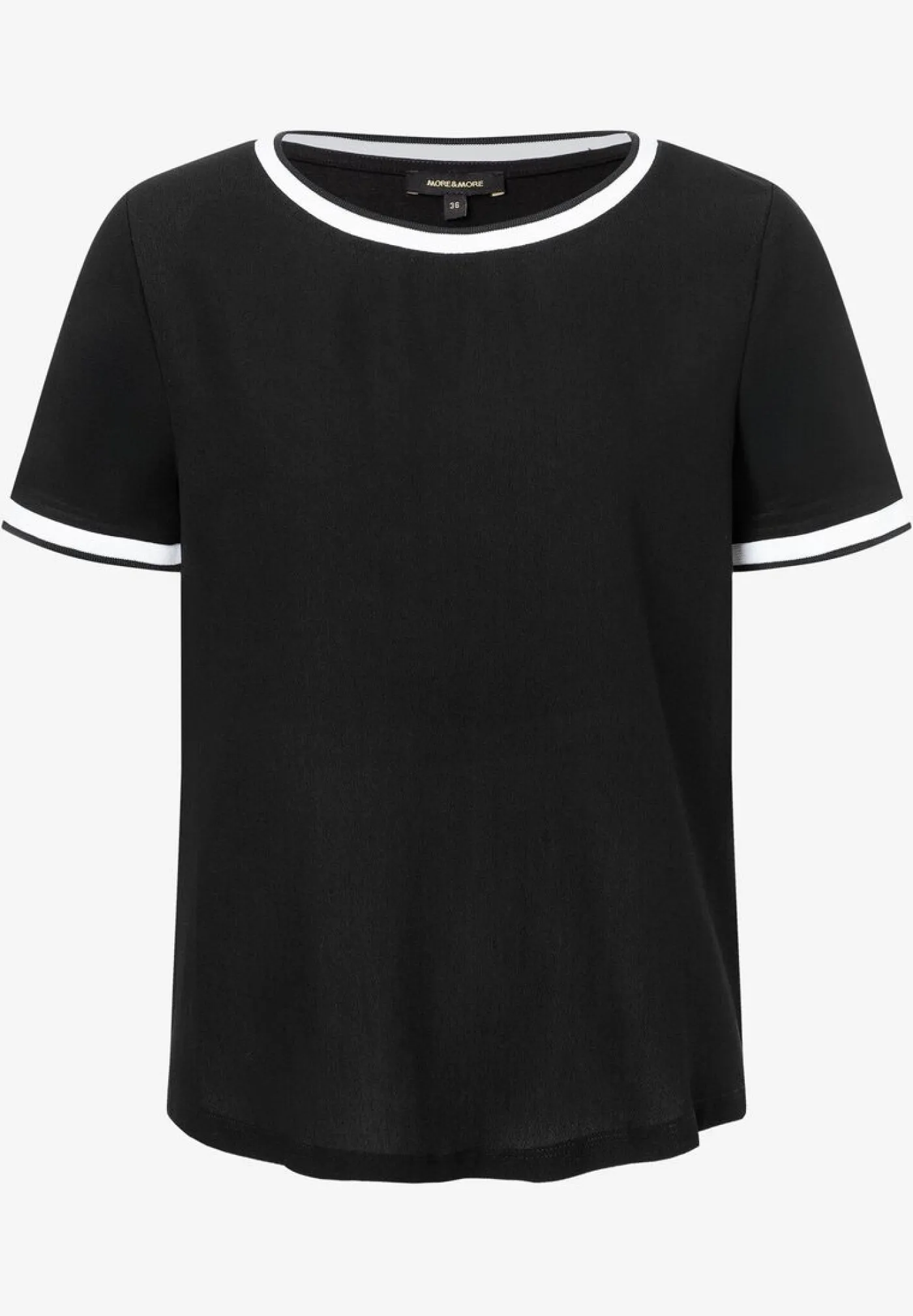 Blusenshirt mit Kontrastabschlüssen