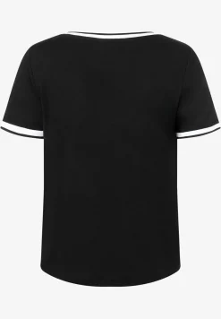 Blusenshirt mit Kontrastabschlüssen