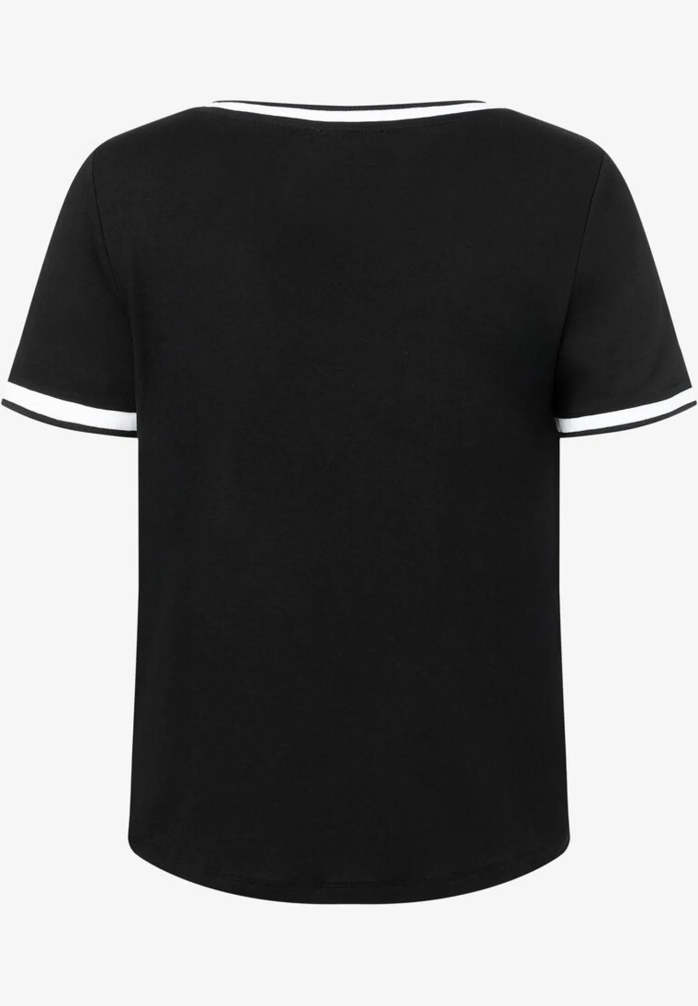 Blusenshirt mit Kontrastabschlüssen