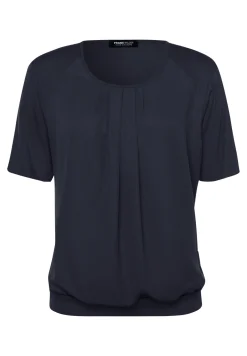 Blusenshirt mit modischer Faltenpartie vorne