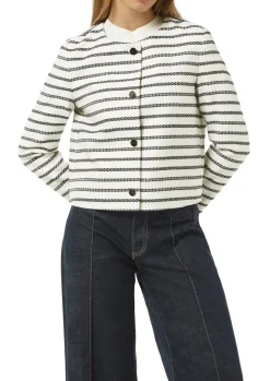 Bouclé-Jacke mit Knopfleiste
