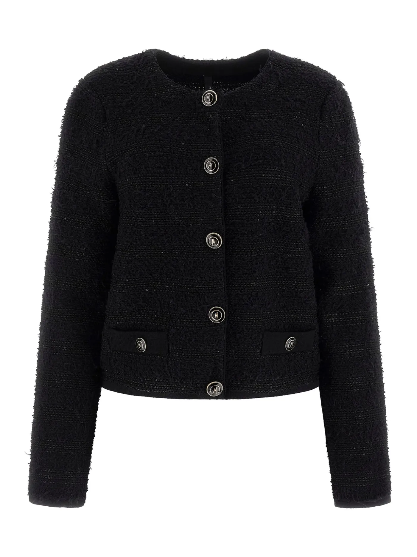 Bouclé-Strickjacke