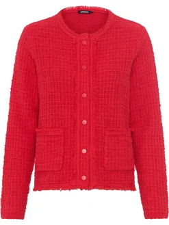 Bouclé Strickjacke