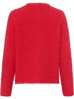 Bouclé Strickjacke