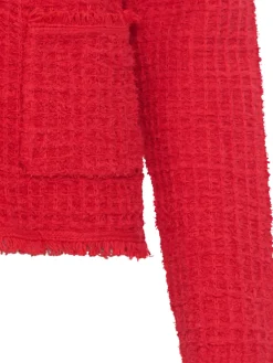 Bouclé Strickjacke