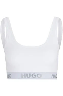 BRALETTE AUS STRETCH-BAUMWOLLE MIT LOGO-BAND SPORTY