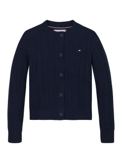 Cardigan mit Mini-Zopfmuster