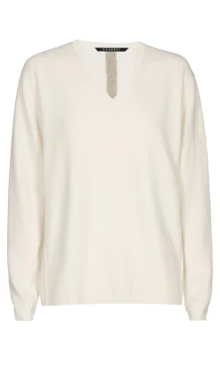 Cashmere Pullover mit V-Ausschnitt