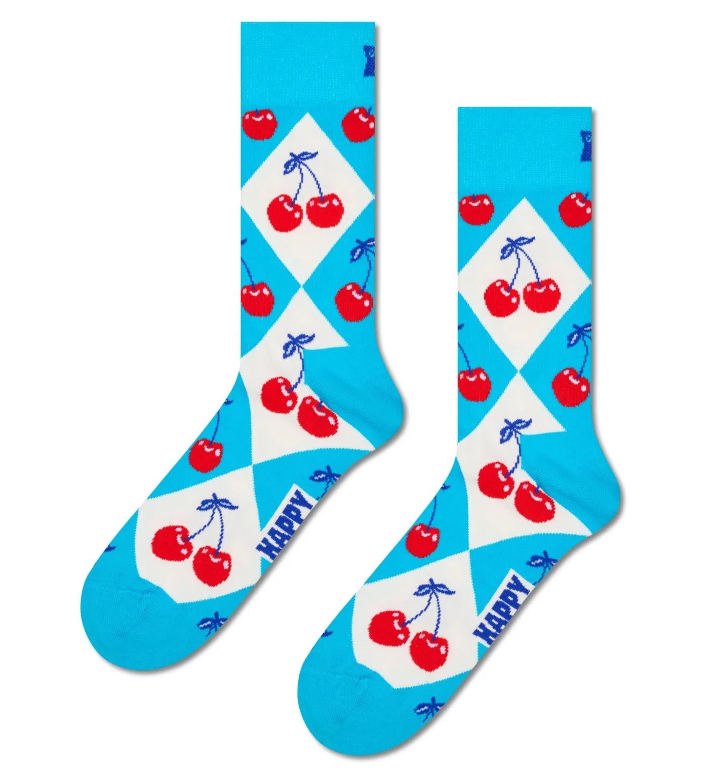 Cherry Argyle Sock