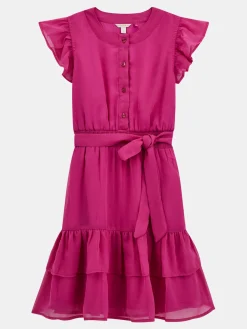 Chiffon Kleid mit Gürtel
