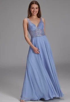 Chiffonkleid mit feiner Stickerei