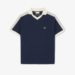 Classic Fit-Polohemd mit Piqué-Einsätzen