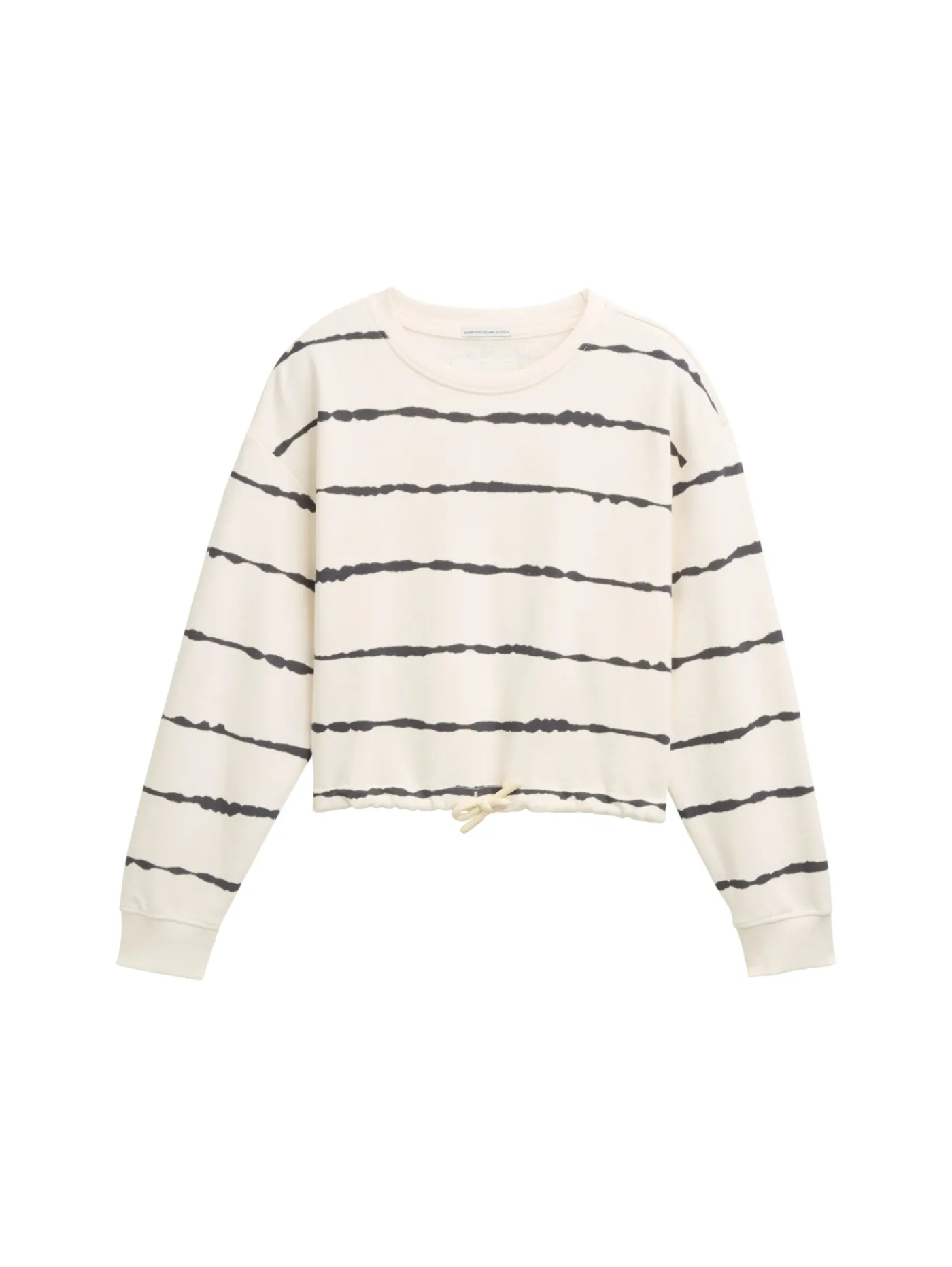 Cropped Sweatshirt im Batik-Look