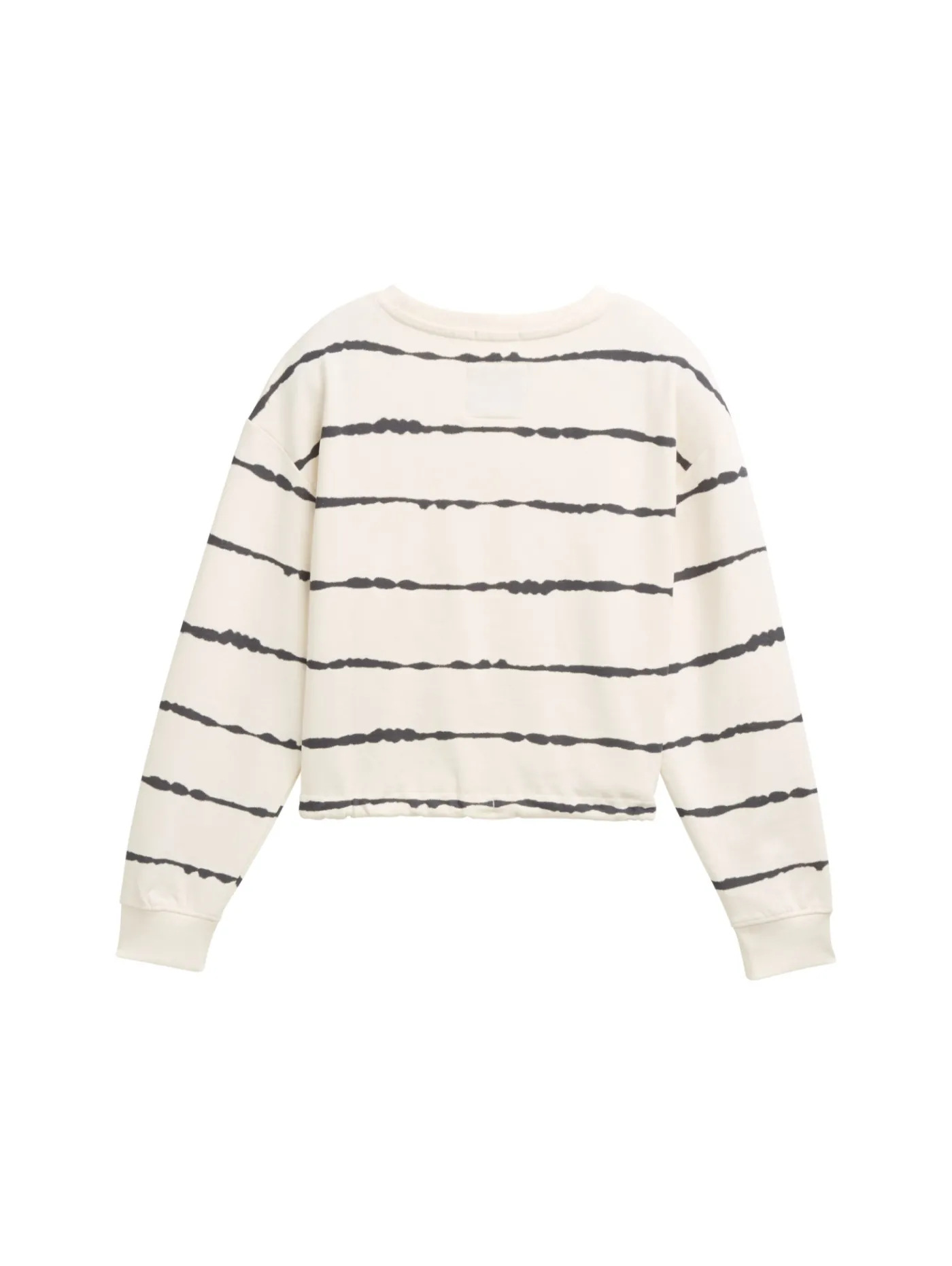 Cropped Sweatshirt im Batik-Look