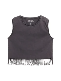 Cropped Top mit Fransen