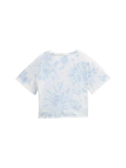 Cropped T-Shirt mit Knoten-Detail
