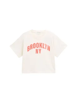 Cropped T-Shirt mit Print