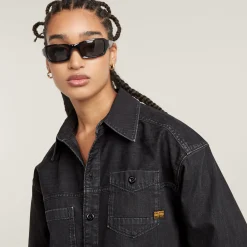 Cropped Jeans Overshirt