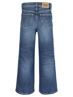 Dark Wash Jeans mit weitem Bein