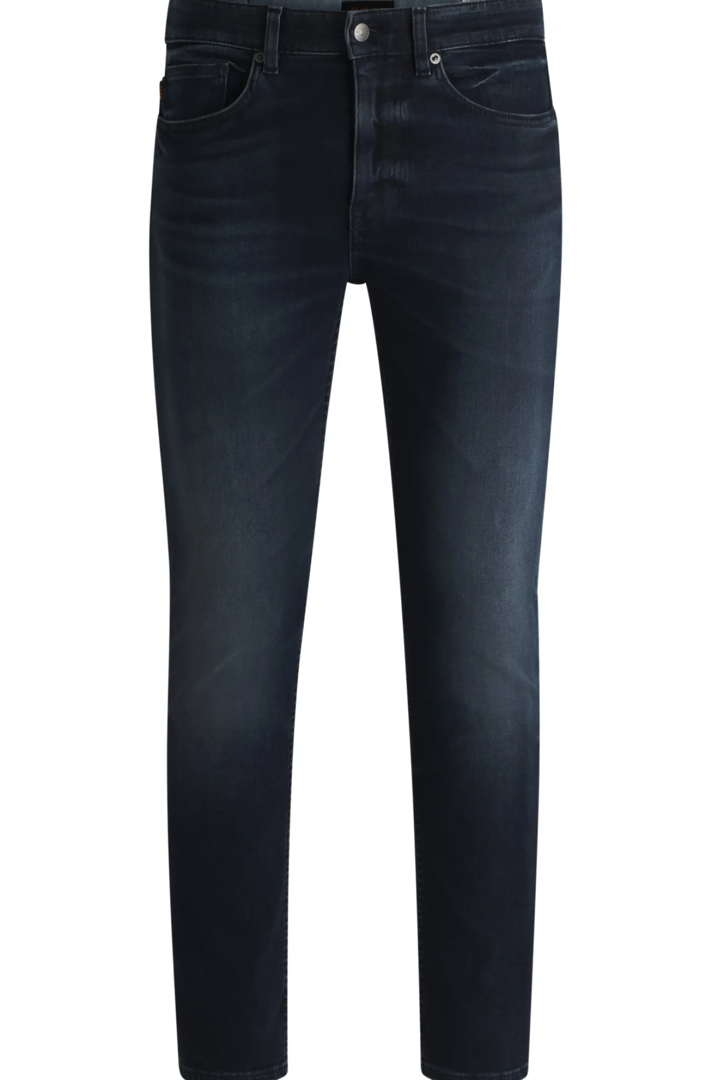 Delaware Slim-Fit Jeans aus strukturiertem blauschwarzem Denim