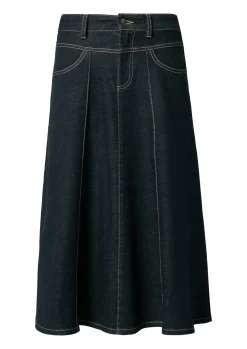 Denim-Rock mit nahtfeinen Taschen